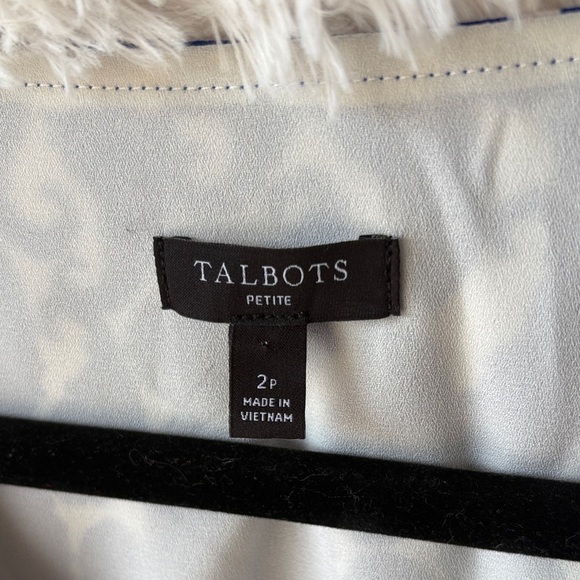 Talbots Vivid Blue and White Patterned Midi Dress - Picture 2 of 9